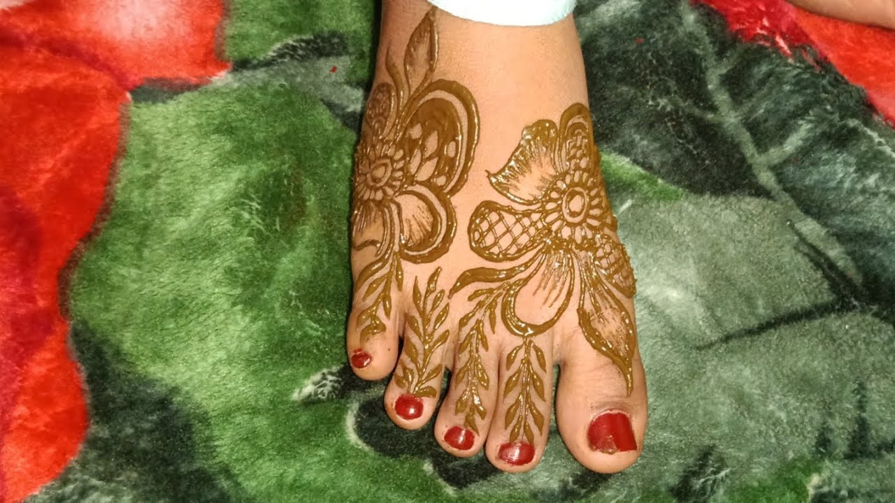 Single leg mehndi design 🤗@mahiuddinmehndidesigner Simple ✨ | Casual 🌿 | Elegant 👣 | Easy Mehndi 🤎