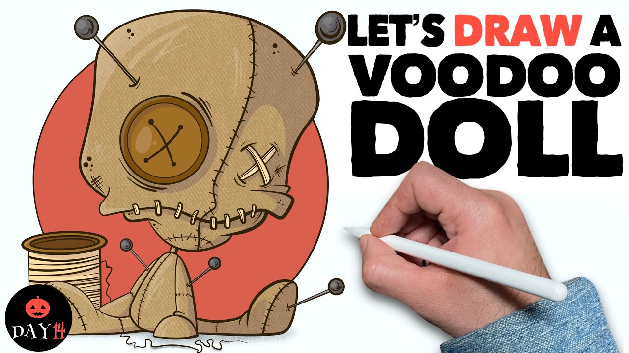 How To Draw a Voodoo Doll: 31 Days of Halloween- DAY 14!