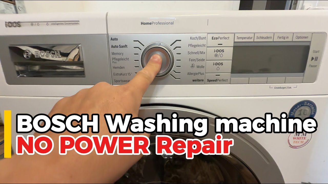 Bosch Home Professional i-DOS Washing Machine NO POWER Repair .WAY32840 Washmacshine no lights up