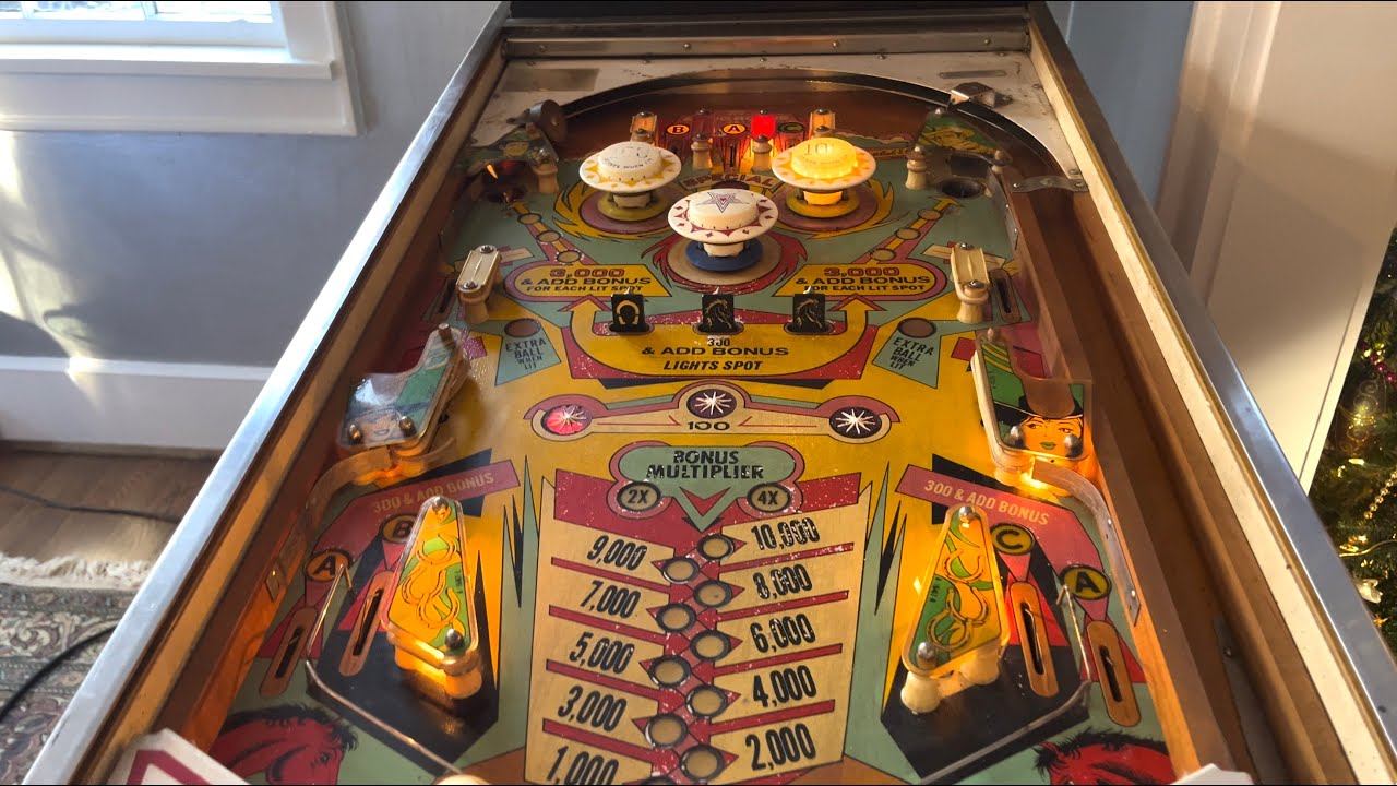 Turning on the Gottlieb Bronco Pinball Machine for the First Time - Gottlieb Bronco Repair - Part 2