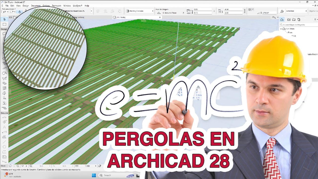 MODELAR PERGOLAS PERSONALIZADAS en Archicad 28 🌿 Estructuras Complejas 🌟