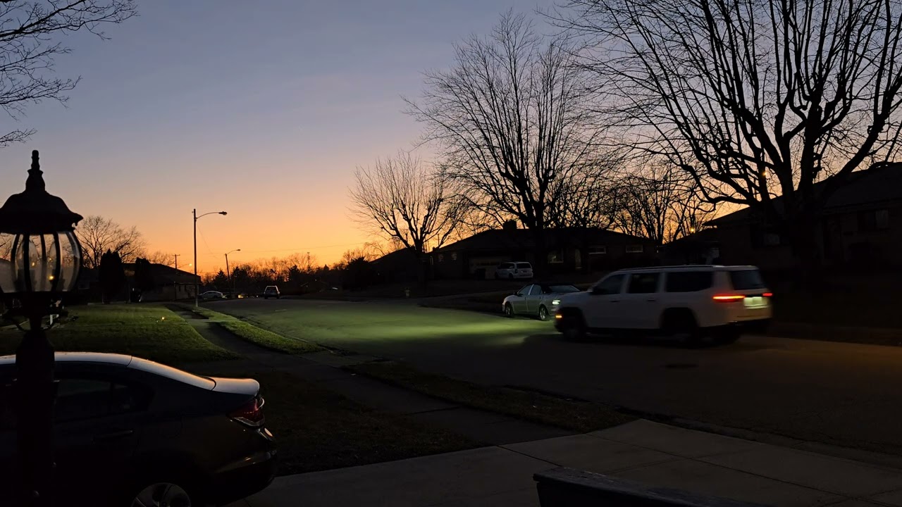 Evening Sunset In The Suburbs