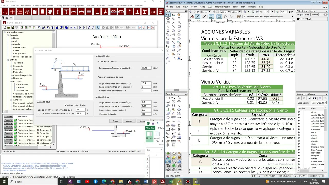 Webinar 4-2 Muro de Contención vaciado in situ con canto variable con CivilEstudio Bolivia