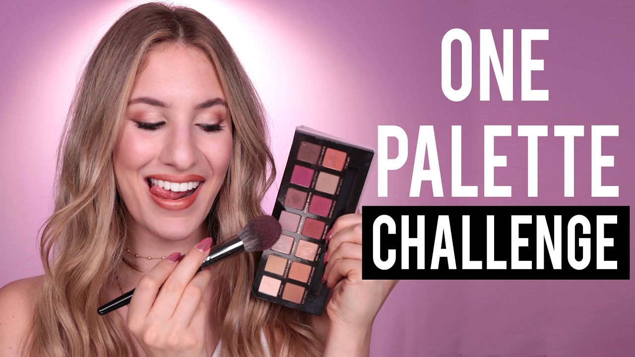 FULL FACE Using Only ONE EYESHADOW PALETTE Challenge | JamiePaigeBeauty