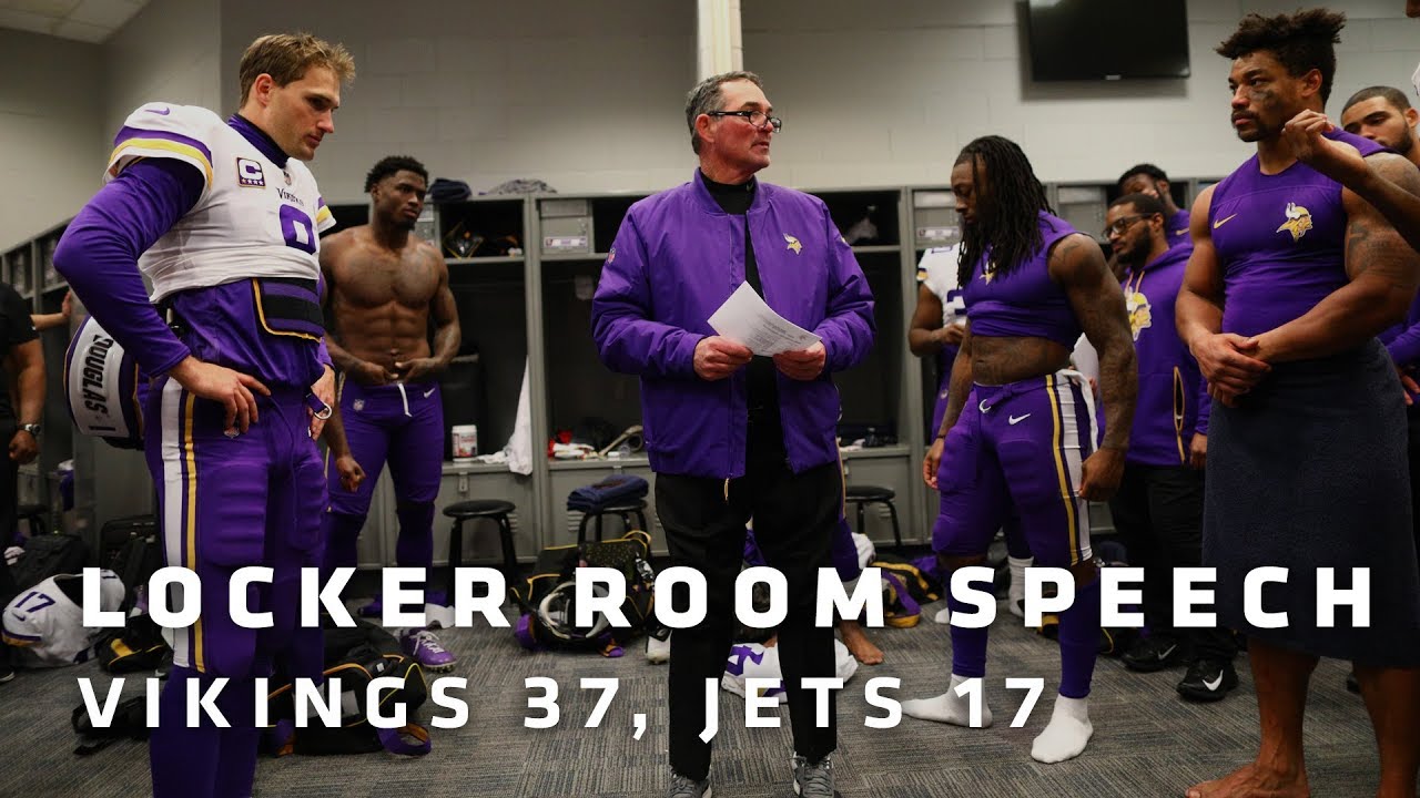 Mike Zimmer's Postgame Locker Speech After Beating The New York Jets | Minnesota Vikings