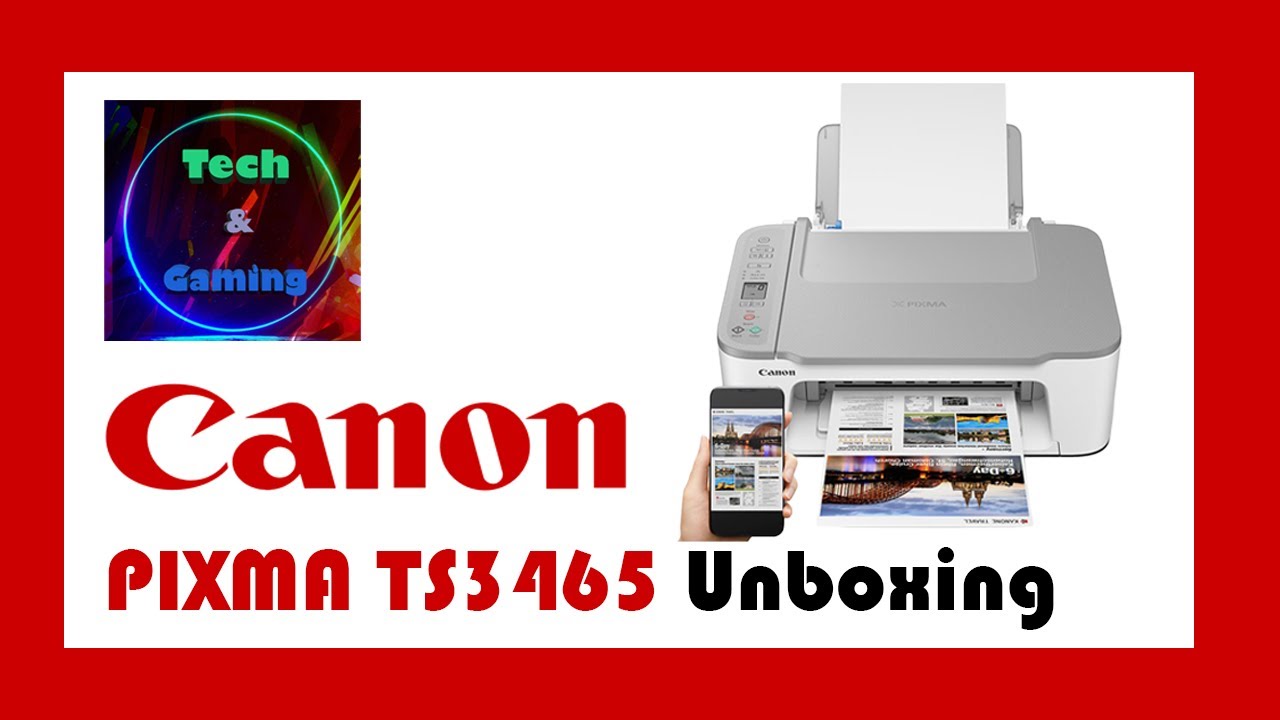 Canon PIXMA TS3465 printer unboxing