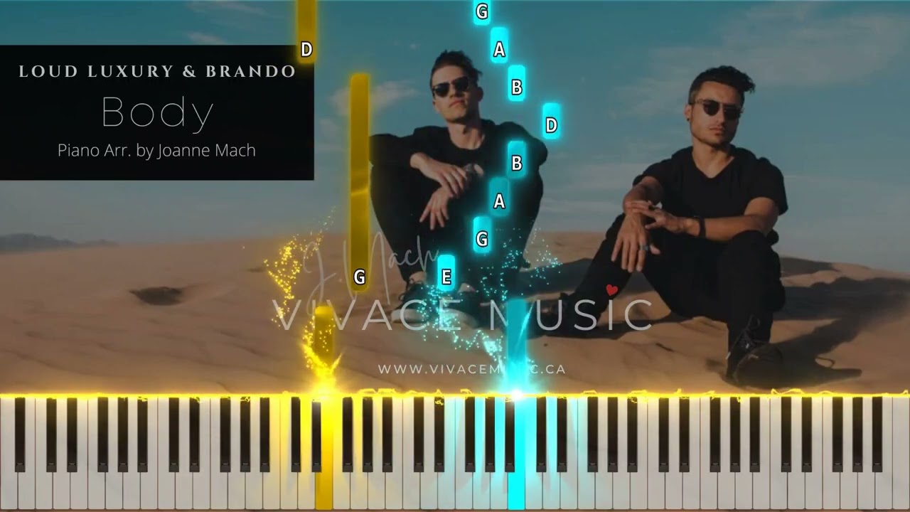 Body - LOUD LUXURY & BRANDO | Piano Cover by - Vivace Music | Body Easy Piano