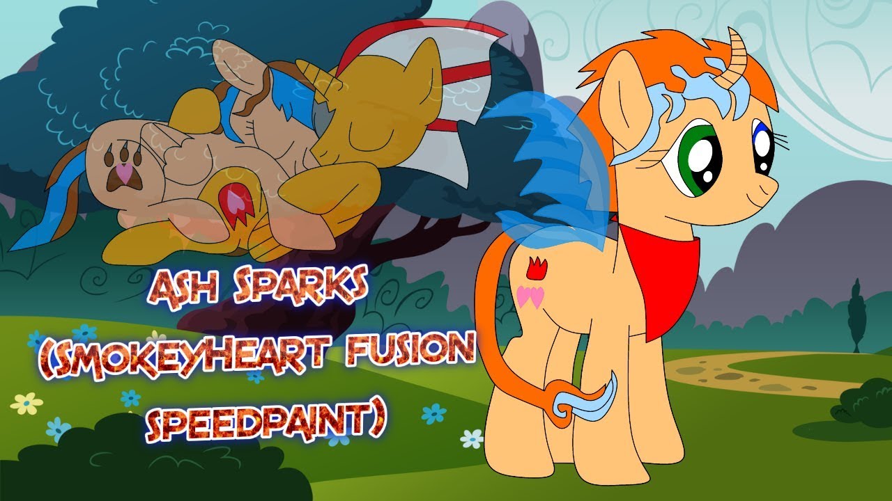 Ash Sparks- SmokeyHeart fusion speedpaint