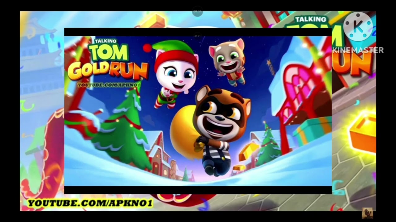 Talking tom gold run mashup- China theme (Tom's home) and Christmas theme
