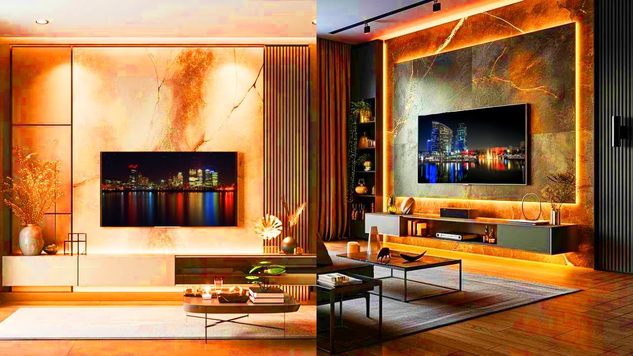 Modern TV Wall Unit Design Idea 2024-2025