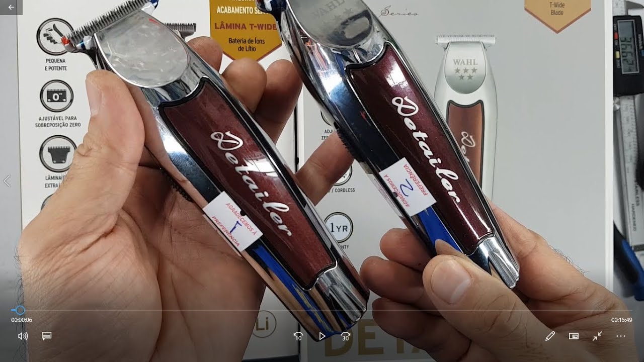 Comparativo Detailer Li Wahl X Cópia