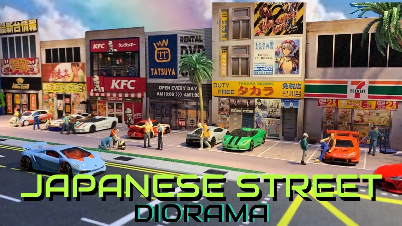 Japanese Street 1/64 Diorama | Hotwheels Diorama