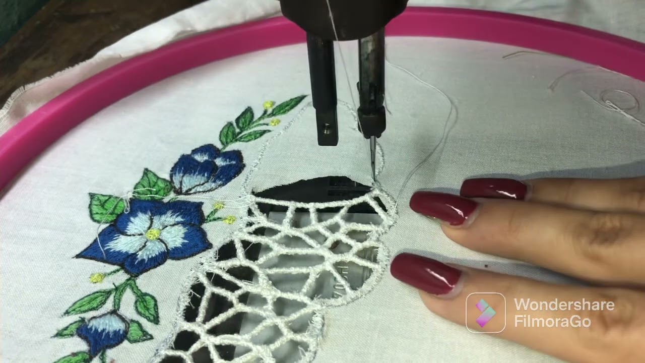 Bordados en máquina de coser (técnica Richelieu )