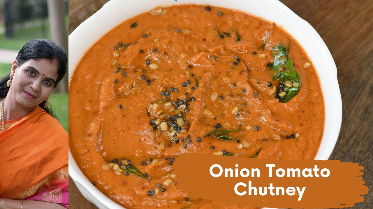 Onion Tomato Chutney for Idli, Dosa, Roti | Vengaya Thakkali Chutney