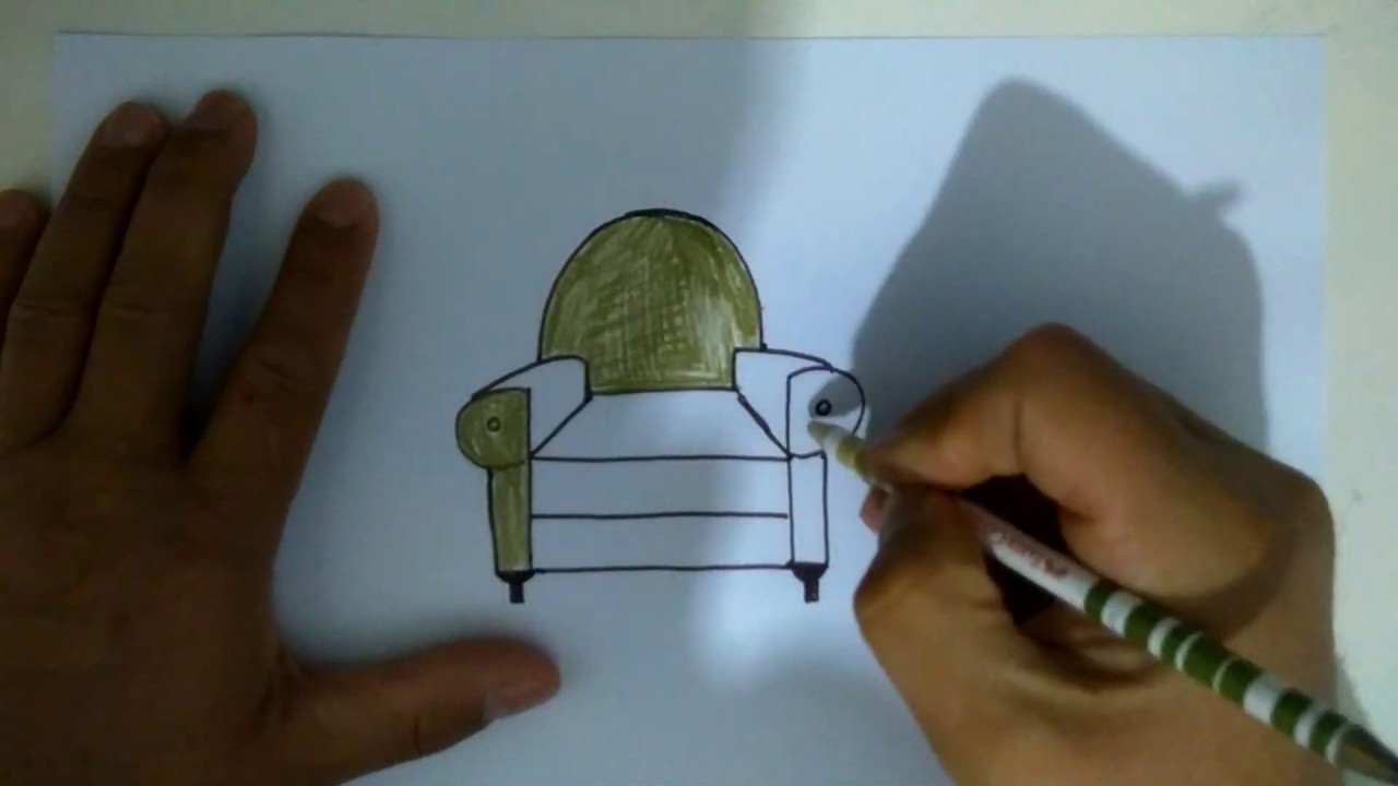 Koltuk Çizimi basit ev eşyası çizimleri easy Drawing