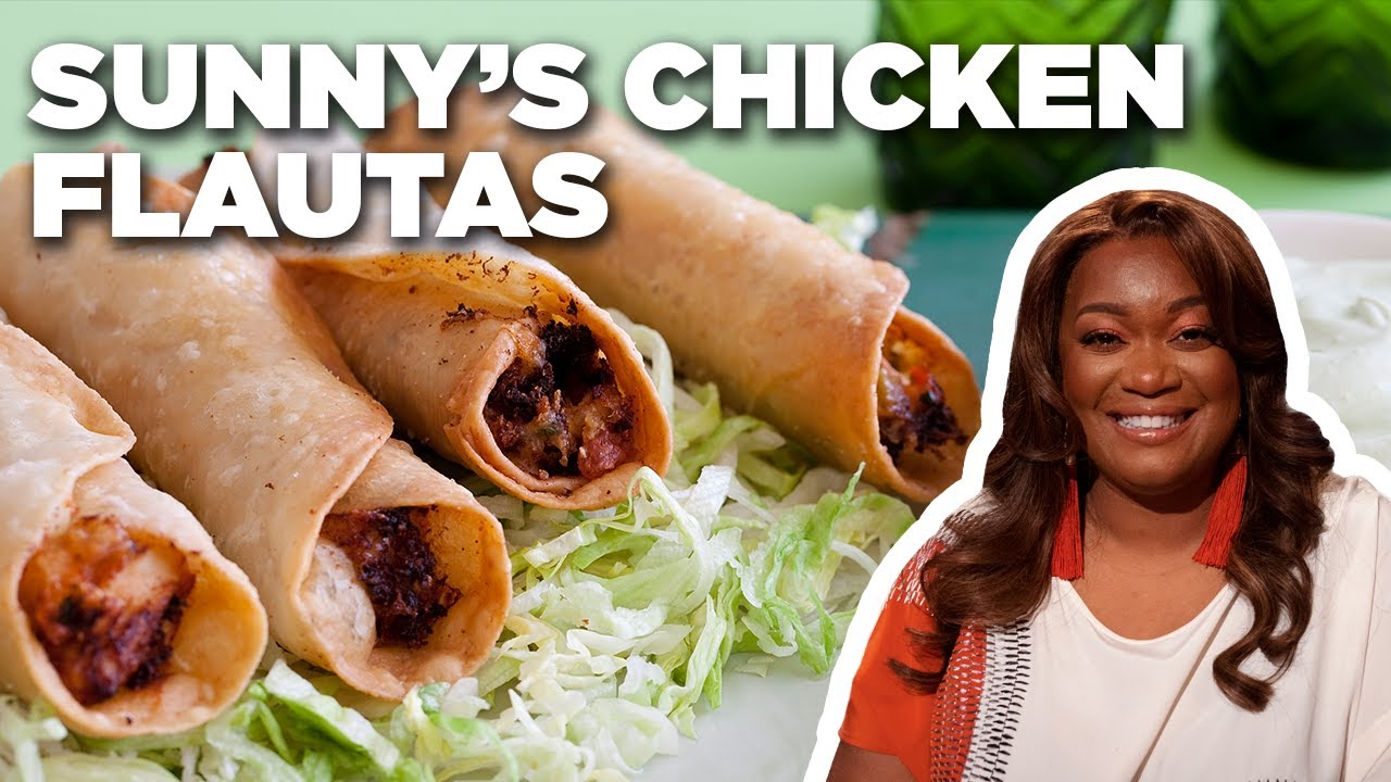 Sunny Anderson's Chicken Flautas with Avocado Cream | Cooking for Real | Food Network