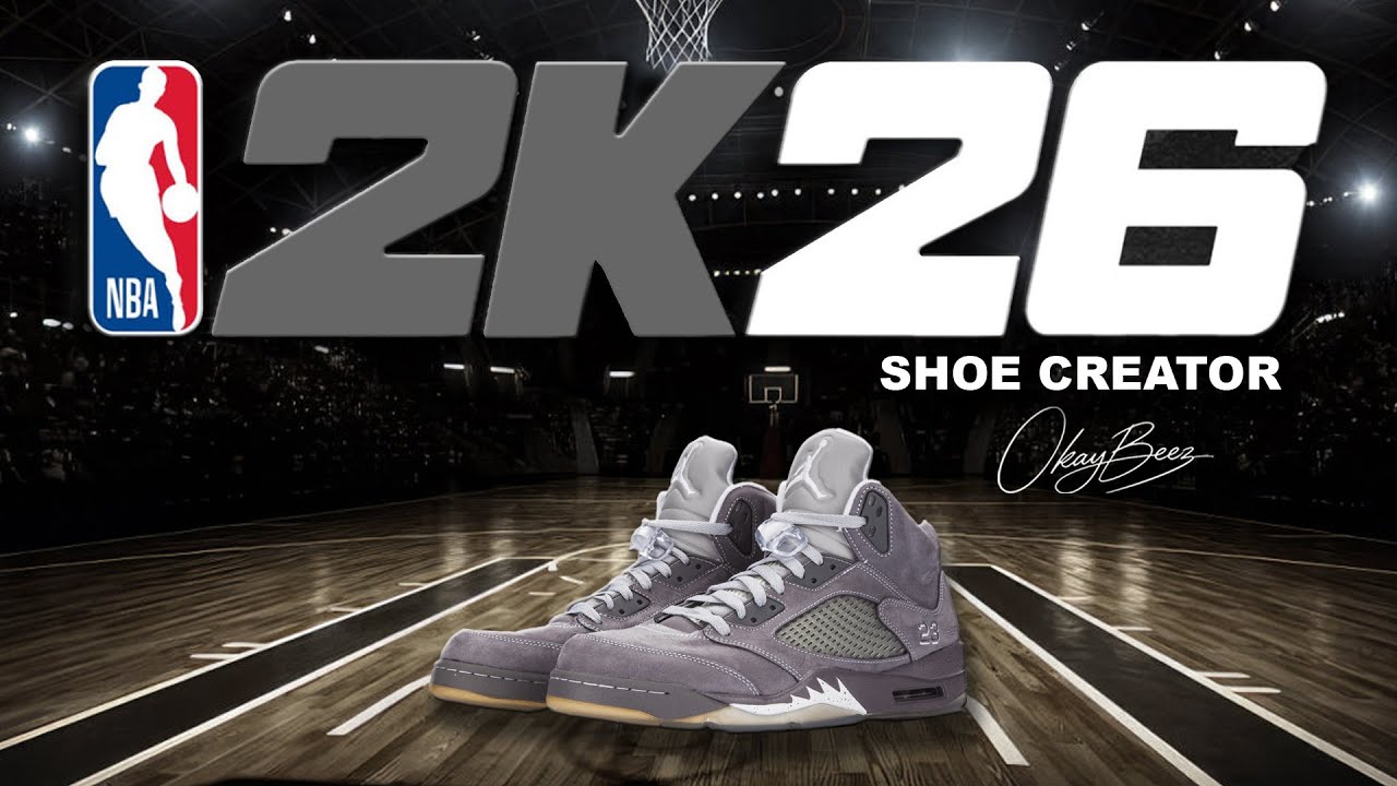 NBA 2K26 Shoe Creator - How to make Air Jordan Retro 5 'Wolf Grey'