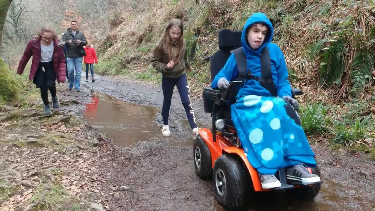 Fingle Bridge, Devon with the X8 Extreme offroad wheelchair.