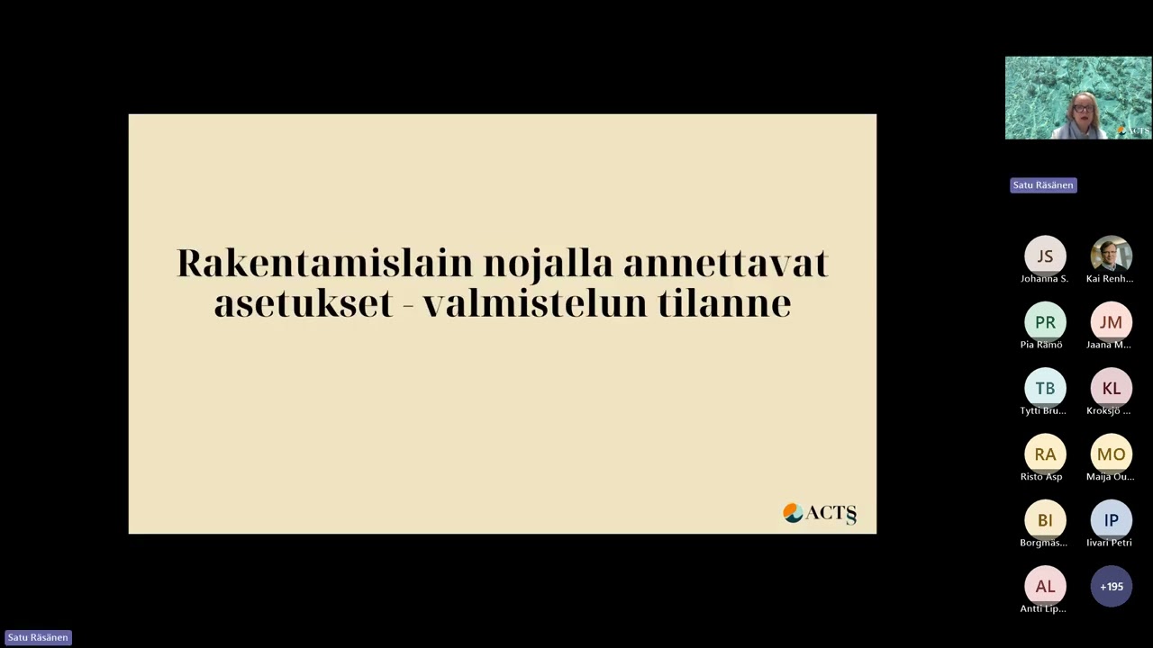 Rakentamislain ja asetusten valmistelun sekä EPBD:n ilmastovaikutusten sääntelyn tilannekatsaus