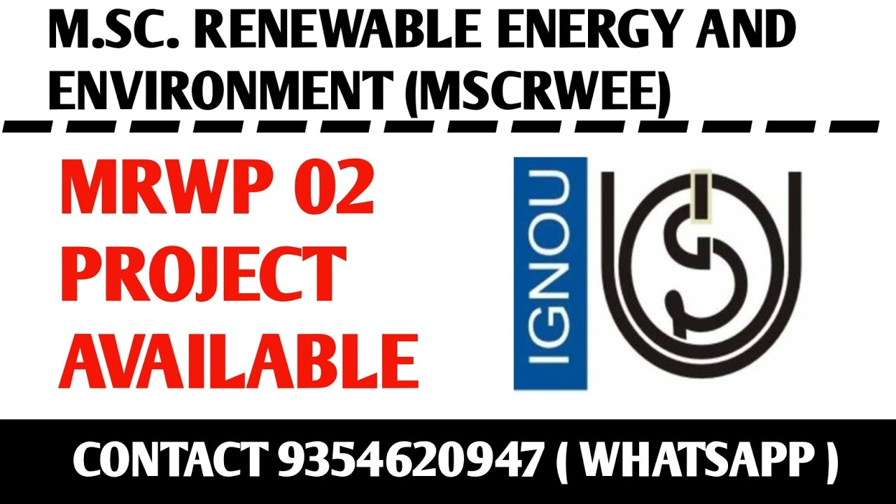 MRWP 02 Ignou Project / Ignou MSCRWEE Project submission / MRWP 02 Project Work