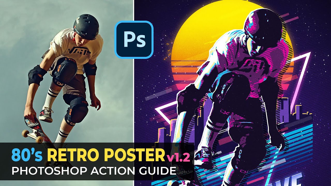 80s Retro Poster (v1.2) Photoshop Action Guide