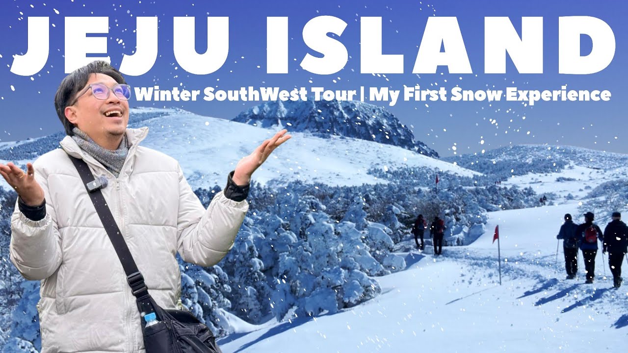 Jeju Island Travel Vlog 2026: SouthWest Day Tour | My First Snow Experience