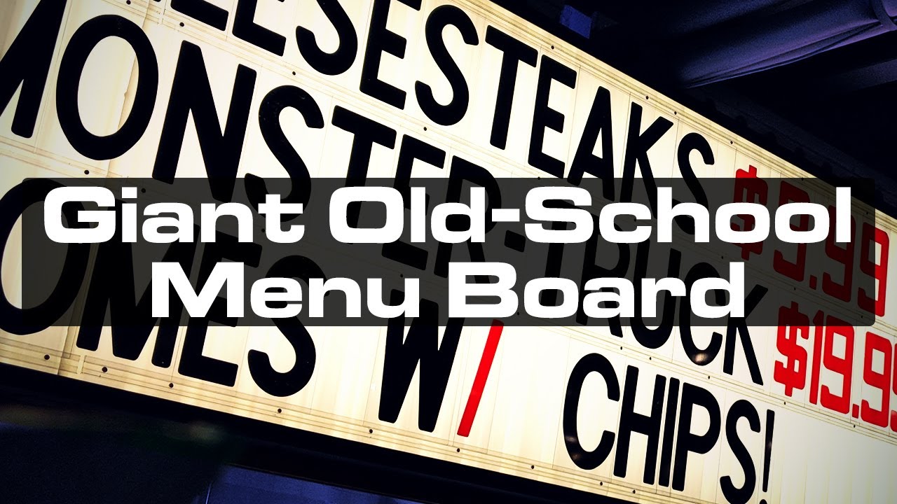 Giant, Old-School, Marquee Menu Board