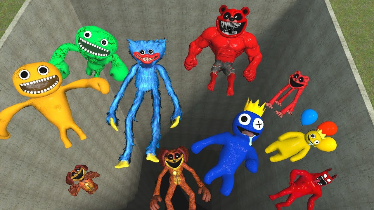 ÇUKURA SMİLİNG CRİTTERS,GARTEN OF BANBAN,RAİNBOW FRİENDS VE POPPY PLAYTİME ATIYORUM GARRY'S MOD
