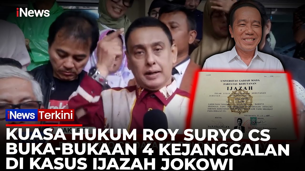 Berapi-api! Kuasa Hukum Roy Suryo CS Beber 4 Hal Janggal di Kasus Ijazah Jokowi | iNews Terkini