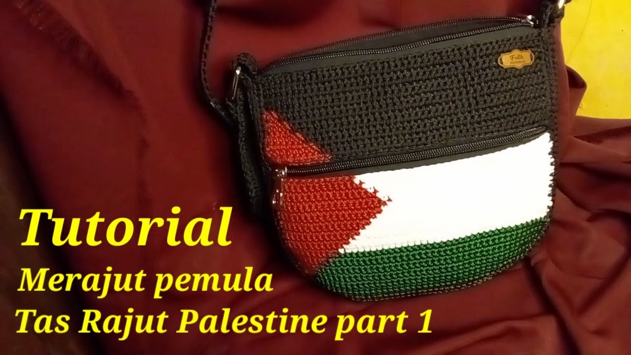 Tas rajut || tas rajut selempang || crochet bag || tas rajut palestine part 1