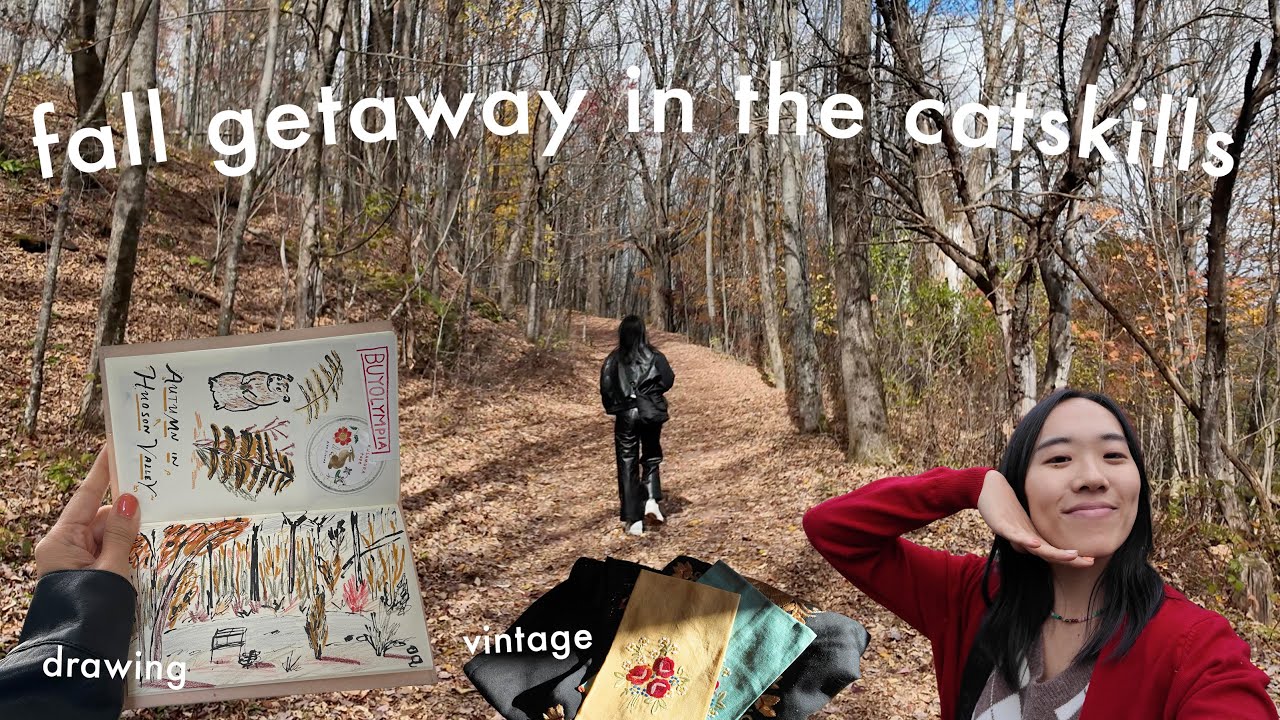 cozy catskills weekend vlog: sketching, vintage finds & slow days