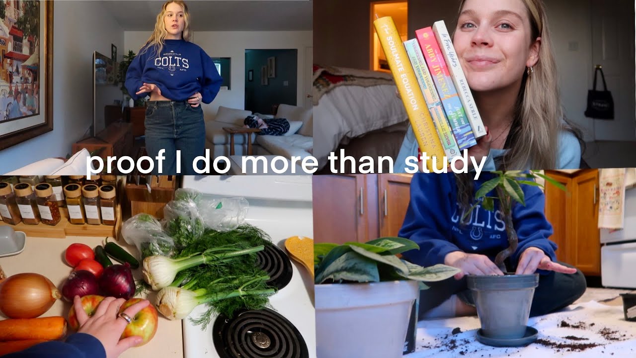 trying to be a balanced med student (studying, recent reads, cooking, and plants!)