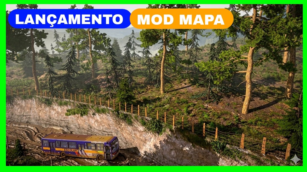 🟡 Próton bus simulador - LANÇAMENTO DO MOD MAPA COM ESTRADA DE LAMA UM POUCO REALISTA!