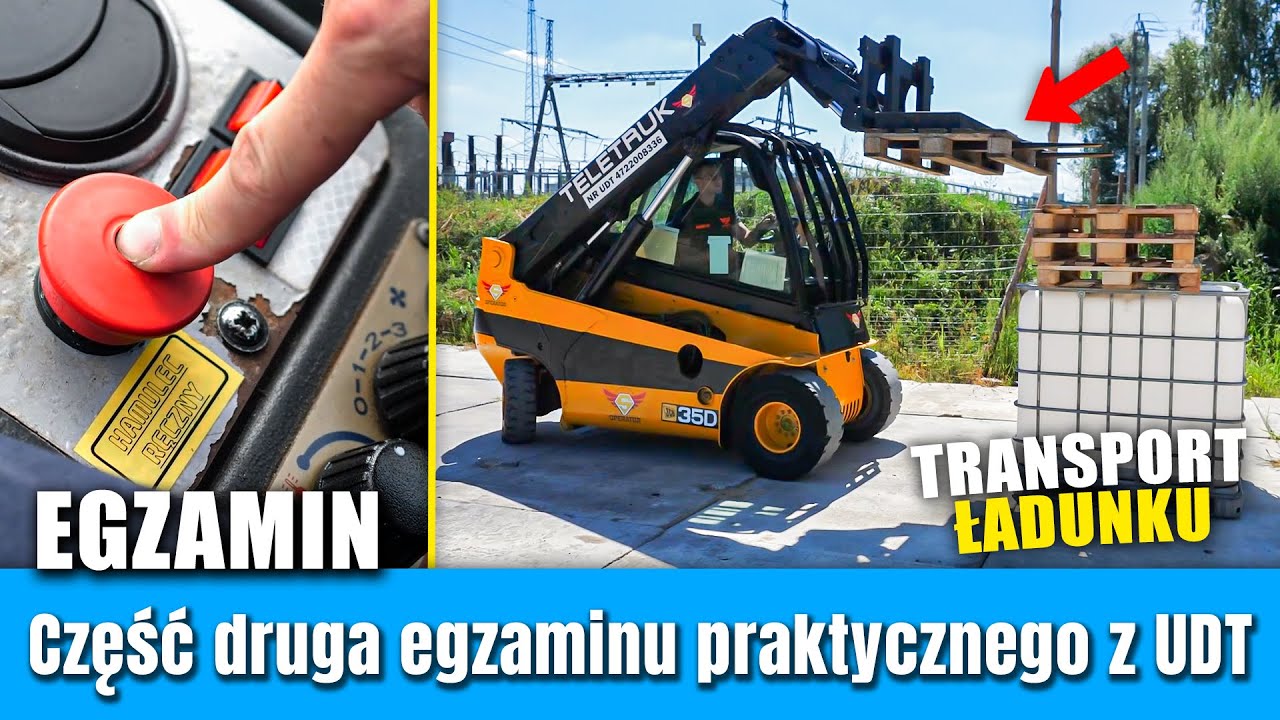 Druga część egzaminu praktycznego WÓZEK WIDŁOWY JCB: egzamin praktyczny UDT (OTC)