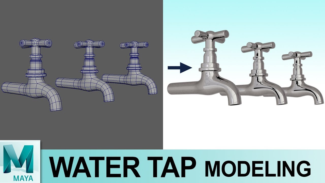 Water Tap(Steel) Modeling Tutorial in Autodesk Maya 2017 | 3D Maya for Beginners Series