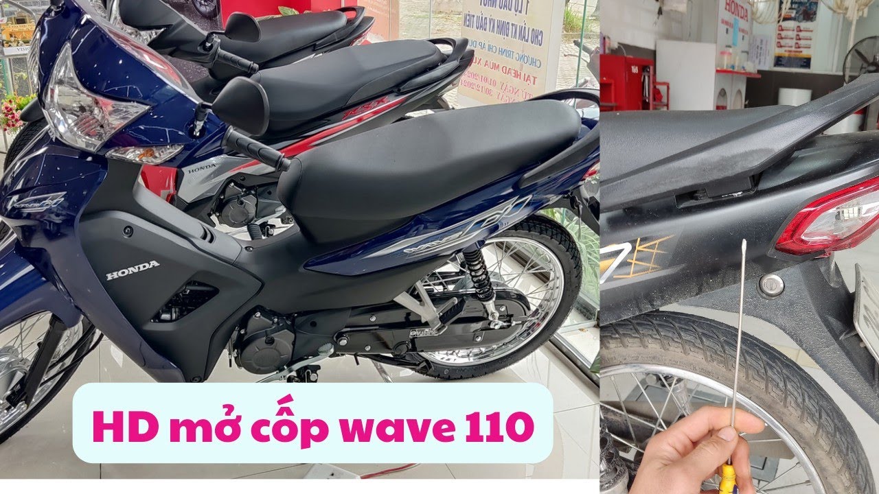 Hướng dẫn mở cốp xe Wave Alpha 110cc. Mở cốp xe Wave Alpha 2024- 2019. Qu&ecirc;n ch&igrave;a kh&oacute;a trong cốp?
