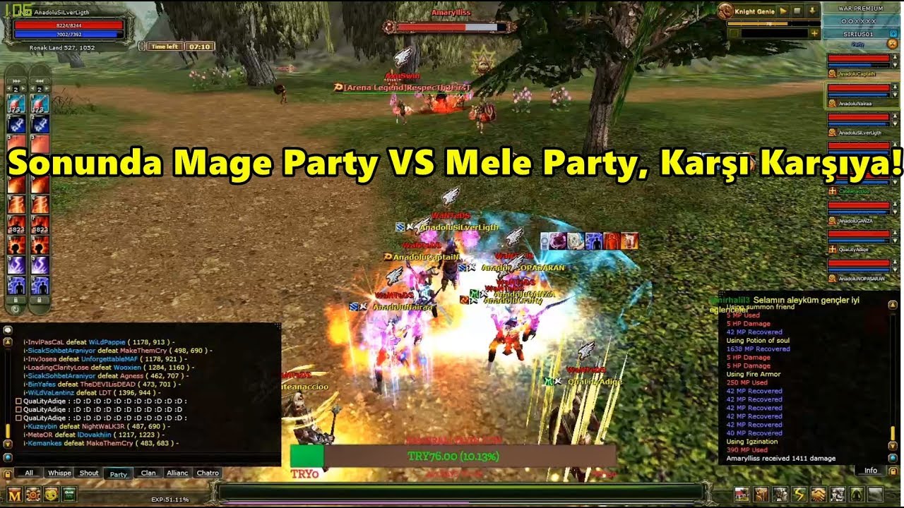 Anadolu - Uzun Zaman Sonra G&ouml;r&uuml;len, Mage Party VS Mele Party! | Knight Online