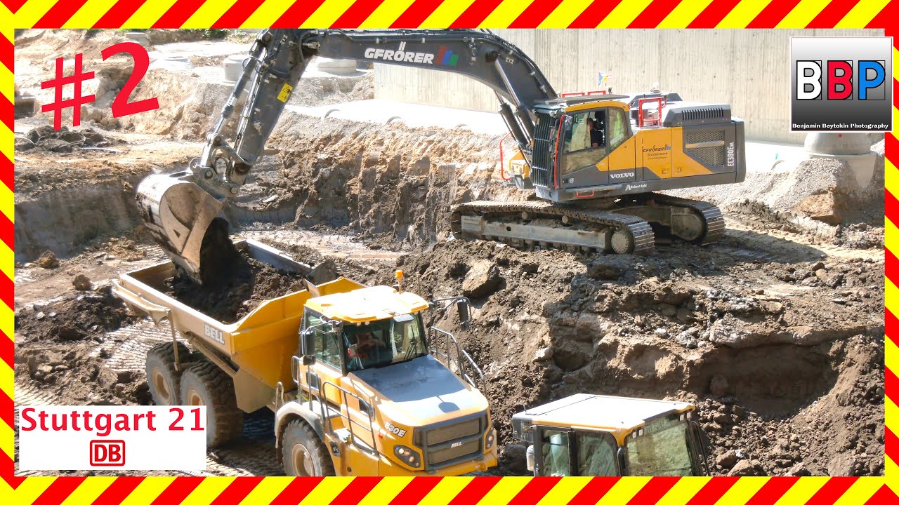 😃 Volvo EC380E, A30G, Liebherr TA 230, Volvo Trucks,.... Stuttgart 21, 30.06.2022. #2