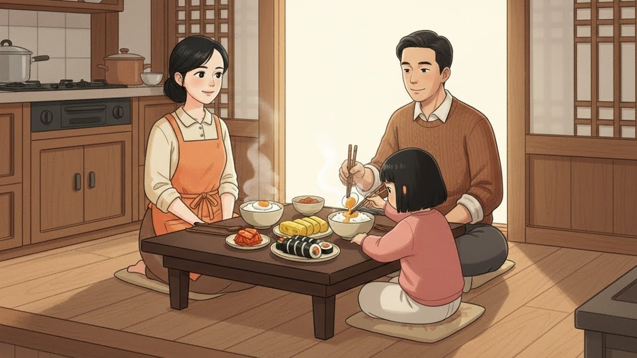 Quiet Korean Village Morning ASMR 🌿 Kimchi, Gyeran-Mari, Egg Rice & Kimbap | Slow Living Cooking
