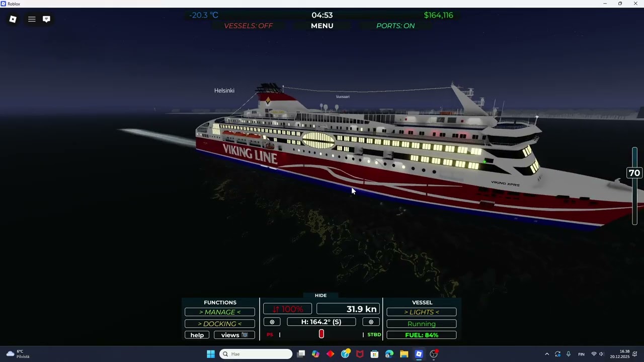 Baltic sea simulator osa 3. Uus laiva testissä.