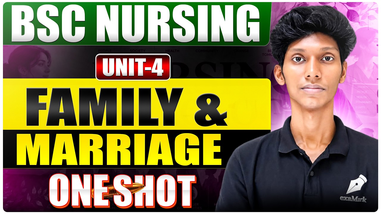 Family & Marriage || Unit 4 || Sociology || One Shot|| Bsc Nursing || Gnm 
