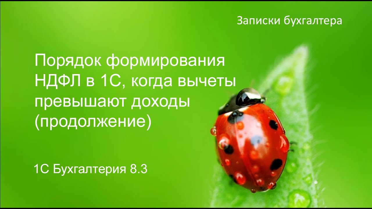 Порядок формирование  НДФЛ в 1С когда вычеты превышают общую сумму доходов. (Продолжение)