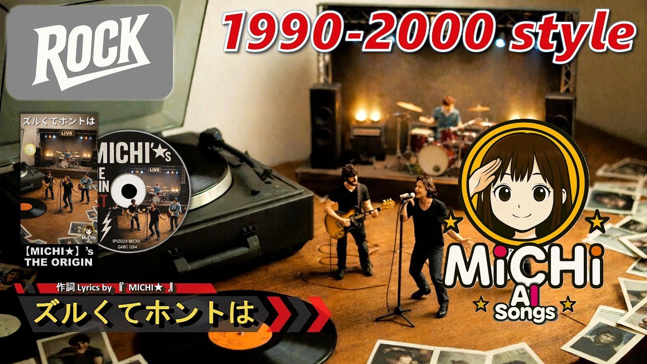 【90s】【ROCK】ズルくてホントは【歌詞付きフルMV】