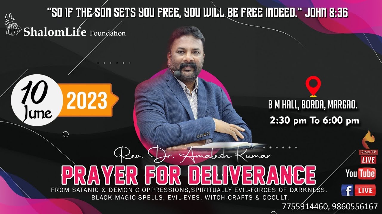 10.06.2023/ Healing and Deliverance Service live from BM hall, Goa, India