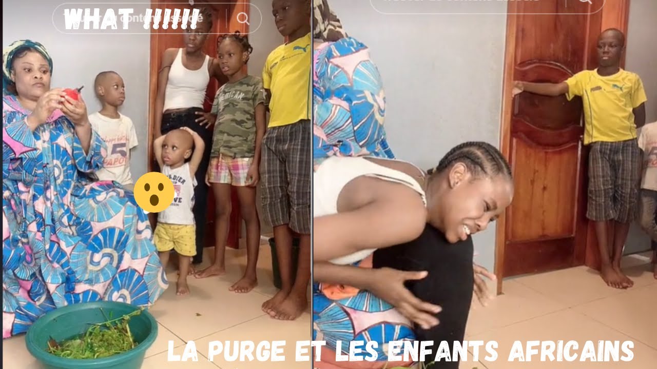 Les enfants Africains et la purge