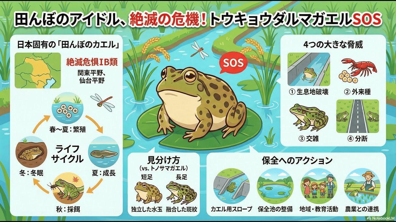トウキョウダルマガエル：田んぼから消えゆく声