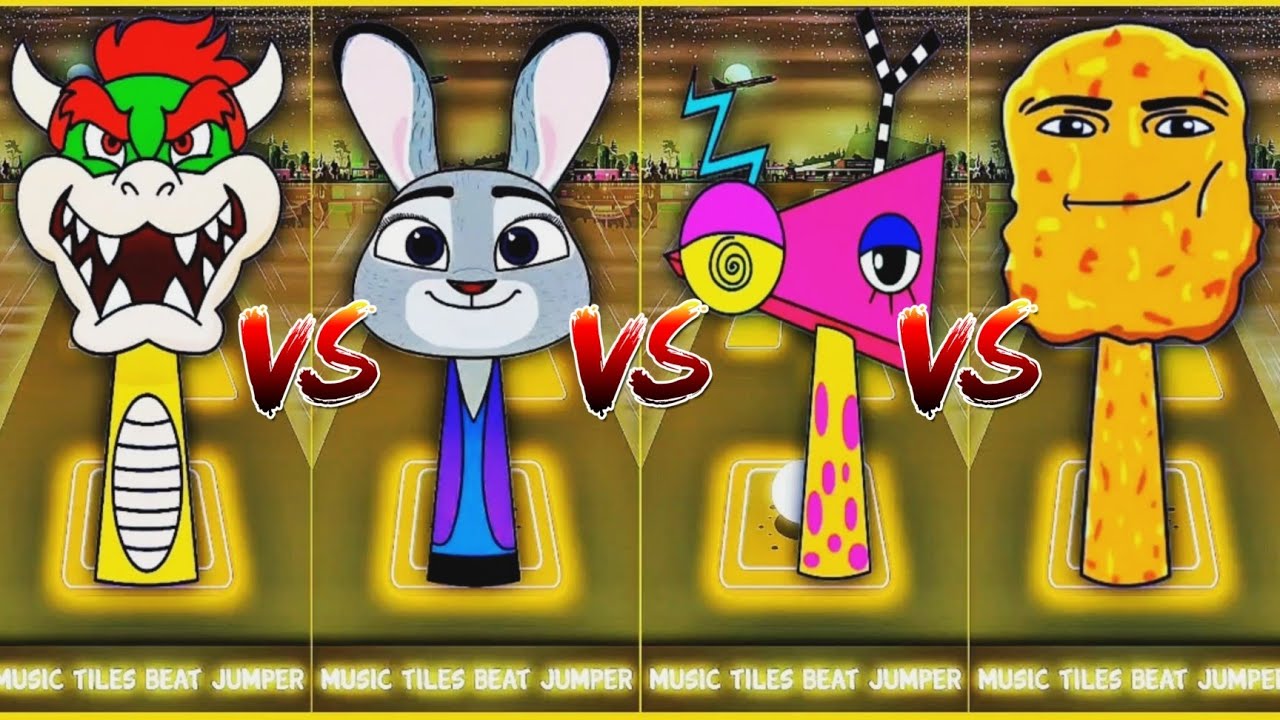 SPRUNKI OC BOWSER VS JUDY HOPPS VS ZOOBLE VS GEGAG... COFFIN DANCE SONG IN TILES HOP