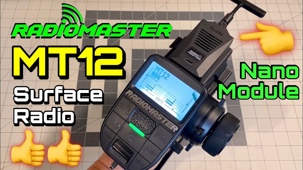 Radiomaster MT12 The Best Pistol Grip Remote with EDGE TX and External Nano Module Bay