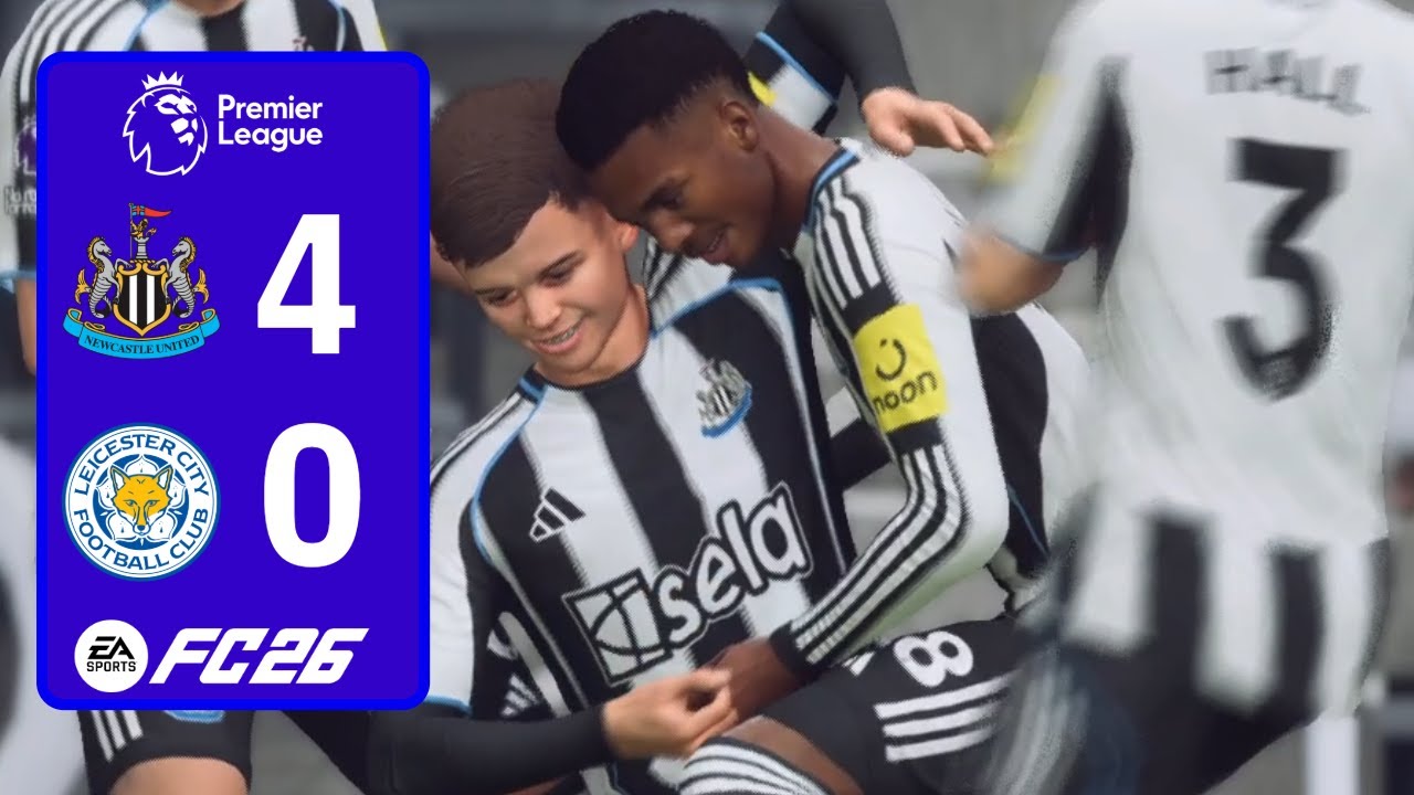 Miley and Willock BOTH bag braces! ⚽| Newcastle 4-0 Leicester | FC 26 Premier League Highlights