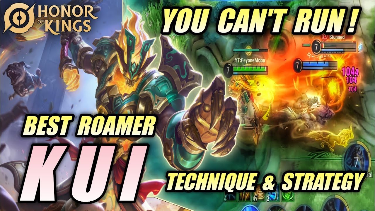 KUI Best Roamer Pro Technique & Strategy Gameplay - YOU CAN'T RUN! | Honor of Kings (HOK)